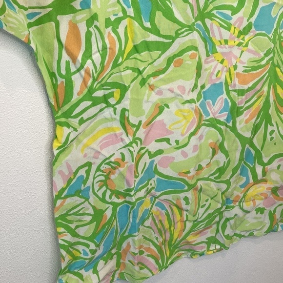 Lily Pulitzer Silk Elephant Ears Print Shirt - Picture 4 of 6